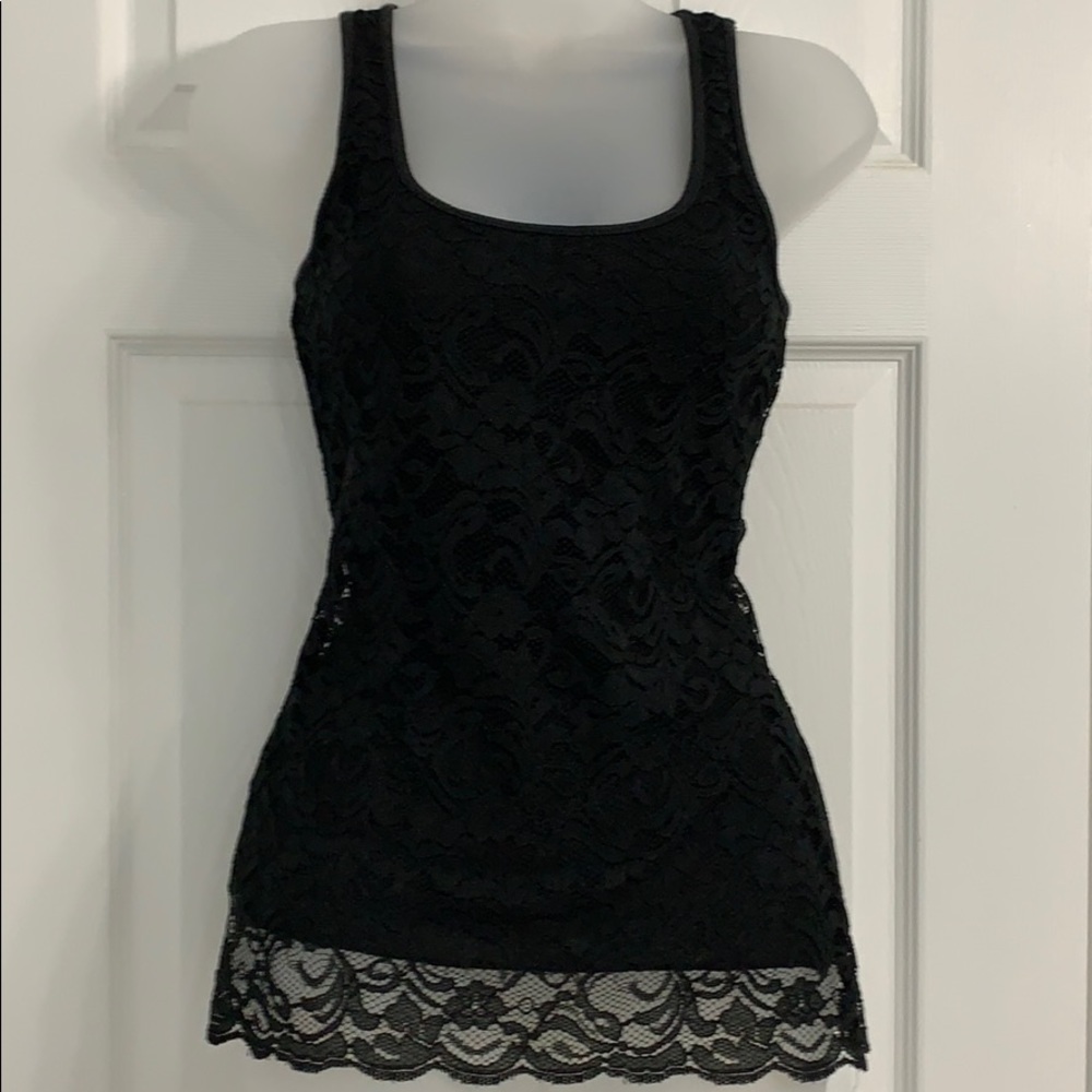 Express Black lace tank top